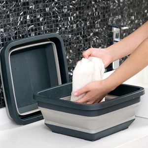 Banyo Lavabolar Plastik Katlanır Yıkama Havzası Seyahat Katlama Çamaşırhane Küvet Banyo Mutfak Aksesuarları Taşınabilir Katlanır Havza Balıkçılık Yıkama Kovası 230605