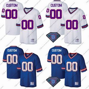 Пользовательский NCAA 75th Vintage Football Jerseys Retro Phil 11 Simms Harry 53 Carson Lawrence 56 Тейлор Карл 58 Бэнкс Марк 89 Bavaro Michael 92 Strahan сшита Джерси