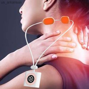 Mini Neck Massager Тепловой компрессион 15 уровней Портативный электрический подвесной пульсмассаж