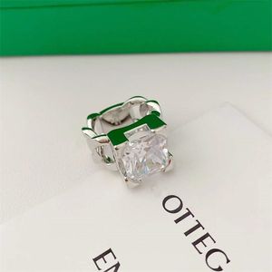 Тенденция известного бренда Bottega, дизайнерское кольцо, преувеличенное стекло, квадратное, большое серебряное кольцо-цепочка для женщин и мужчин, роскошные ювелирные изделия, взлетно-посадочная полоса, гот, бохо
