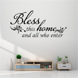 Благослови этот дом и все, кто входит в цитаты наклейки на стенах дома декор виниловые наклейки на стены