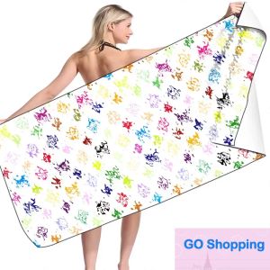 wholesale European designer bath towel comfortable towel portable towel full letter printed beach towel 80-160CM