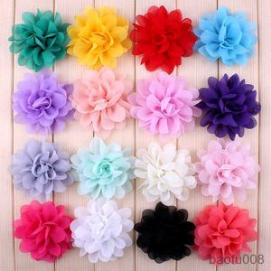 Sachet Bags 20PCS 7CM Chiffon Gauze Flower Artificial Fabric Silk Flower Head For DIY Wedding Party Home Decorations Floral Wreath Scrapbook R230605