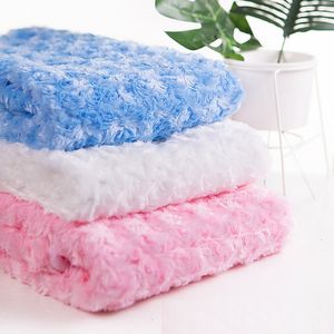 Battaniyeler Kabunum Doğum Çift Katmanlı Gül Polar Kabarık Peluş Bebek Kundaklama Sargısı Zarf Doğum Bebek Yatak Battaniyesi Battaniye 230603