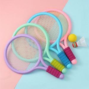 Badminton Rackets Children's Badminton Tennis Racket Beginner Training Outdoor Beach Tennis Kindergarten Baby Parent Child Interactive Toys 230606