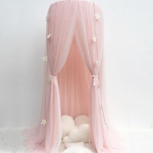 Crib Netting Mosquito Net Hanging Tent Star Decoration Baby Bed Canopy Tulle Curtains for Bedroom Play House Children Kids Room p230606