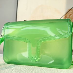 Moda jöle çanta tasarımcı çanta kadın şeffaf çanta lüks açık pvc messenger plaj totes omuz çanta jöle debriyaj çantaları çanta dişi bandoulier cüzdan çanta