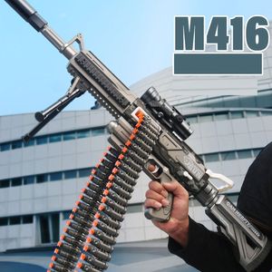 Игрупкое оружие винтовки Electric M416 Dart Blaster Airsoft Armas Sniper Pneumatic Punmatic для взрослых детей, стреляющие в CS Go