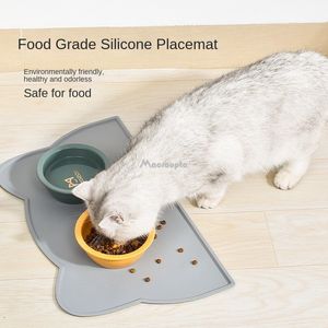 Cat Bowls Feeders Pet Silicone Food Mat Portable Waterproof LeakProof NonSlip Feeding Mats Bowl Pad Cushion For Cats Dogs Items 230606