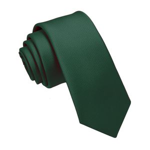 Boyun bağları jemygins erkek kravat 6cm ince sıska katı kravat yüksek kaliteli moda yeşil siyah stil erkekler düz kravat partisi 230605