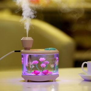 Бытовая техника 460 мл увлажнители воздуха USB мини-диффузор красивый аквариум туманообразователь светодиодный ночник Fogger лучший подарок 4 цвета
