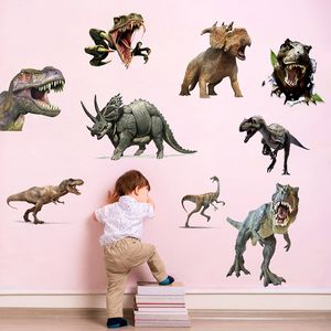 Verschiedene Dinosaurier-Wandaufkleber für Jungen, Kinderzimmer, Wanddekoration, Tyrannosaurus, PVC-Wandaufkleber, abnehmbare Kunstwandbilder für die Heimdekoration