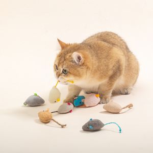 Забавные плюшевые игрушки для кошек мягкие твердые интерактивные мыши мыши игрушки для смешных котенок для домашних животных, играющих в скретч