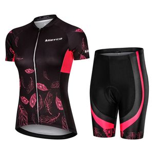 Bisiklet Jersey Setleri Pro Kadınlar Set MTB Bisiklet Giysileri Kadın Yarış Bisiklet Giysileri Ropa Ciclismo Kız Döngüsü Giyim Önlük Kısa Pantolon Pad 230605