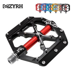 Bike Pedals MZYRH Bicycle Pedals 3 Bearings MTB Anti-slip Ultralight Aluminum Mountain Road Bike Platform Pedals Cycling Accessories 230606