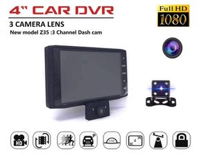 4.0 pollici Car DVR Videoregistratore Registratore Registratore Dash Camera Full HD 1080P 3 in 1 dash cam HD Dual Lens 720P Z35