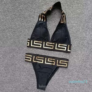 2023 Bayan Bikini Mayo Seksi Mayo Takımları Kız Mayo Tee Kadın Moda Deseni İki Parça Saf Renk Yüzmek Yaz Plajı Takım Bikinis Tasarımcı S-XL