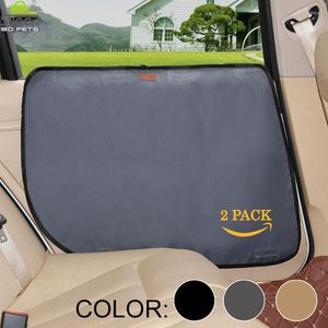 Dog Car Seat Covers 2PCS/PACK Pet Door Cover Protector Waterproof 600D Oxford Cloth Protection Mats Non-slip Scratch Guard For Pets