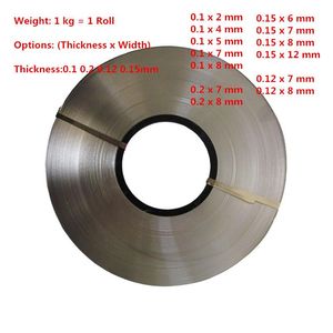 LaSstaven 1 кг/рулон Толщина 0,1 мм 0,2 мм 0,15 мм 0,12 мм никелированные стальные ремешки.