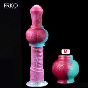 Frko büyütme dick yüzüğü çıkarılabilir silikon at yapay penis için büyük düğüm anal vajinal stimülatör yetişkin seks oyuncak erotik aksesuarlar l230518