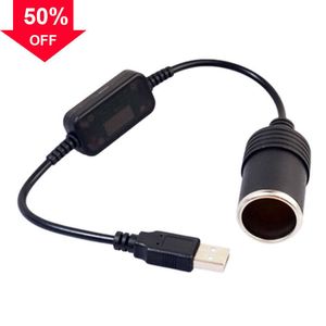 YENİ 1 PCS Araç Dönüştürücü Adaptörü Kablolu Denetleyici USB Bağlantı Noktası 12V Çakır Soketi Xiaomi Power Bank DVR için Kadın Güç Kablosu