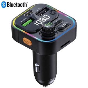 Araba için Bluetooth FM Verici QC3.0 PD20W Araba Radyosu Bluetooth adaptörü müzik çalar eller SD kart yuvası ile ücretsiz araba kiti