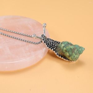 Kolye Kolyeler Moda Sevimli Salyangoz Alaşımlı Kolye Kabuğu Kadın Mücevher Hediyeleri için Yüksek Kaliteli Paslanmaz Çelik Zincir