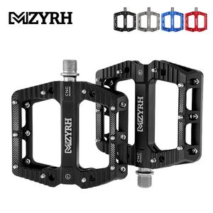 Bike Pedals MZYRH 3 Bearings Wide Bicycle Pedals Ultralight Anti-slip CNC BMX MTB Road Bike Pedal Cycling Sealed Bearing Bike Pedals 230606