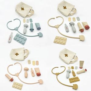 Притворство играйте доктора игрушки набор долговечного силиконового врача для детей для детей малыш