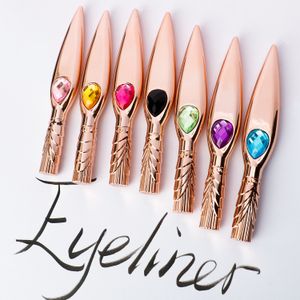 Wasserfester, nicht verschmierender Eyeliner. Der schweißfeste Golddiamant-Flüssigkeits-Eyeliner-Stift akzeptiert ein individuelles Logo