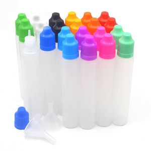 50 шт. Мягкая PE 30 мл-форма пластиковая бутылка с красочной крышкой E-Liquid Long Slim Pell Dropper Vail 1SBB