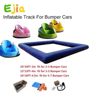 10 13 16ft Kids Commercial Rental Inflatable Bumper Car Race Track Sport Game Air Racing Inflatable Go Kart Track