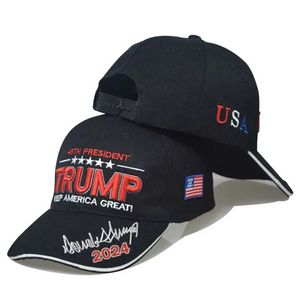 Die 45. Präsidenten-Wahlmützen-Stickerei 2024 Trump Keep American Great Baseball-Baumwollkappe JN02