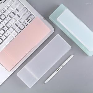 Pencil Cases School Office Simple Matte Transparent Plastic Box Frosted Pink Green White Pens Storage Stationery Supplies 2023