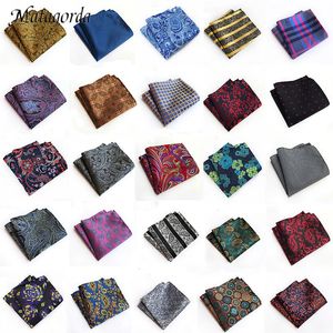 Handkerchiefs 66color Men Hanky Pocket Squared Handkerchief Silk Hankerchief Flower Paisley Floral Wedding Party Gift for Man Accessory 230605