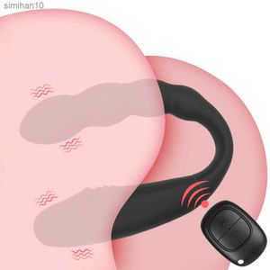Беспроводной контроль U-образный дилдо G Spot Vagina Clit Anal Massage Double Head Vibrators Взрослые 18 секс-игрушки для женщин L230518