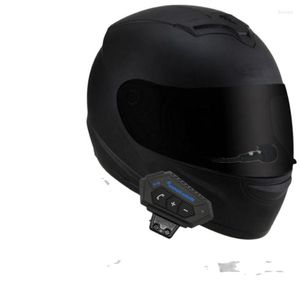 Motosiklet Kaskları Serin Kask Bluetooth uyumlu çift lens Dört Seasons Headgear Racing Binicilik Moto Unisex
