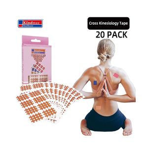 Skate Protective Gear Kindmax 20 Sheets Pack Kinesiology Cross Tape Adhesive Kinesiological Body Physical Therapy Acupuncture Stickers Dropship 230608