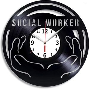 Настенные часы художественный дизайн социальный работник подарок для мужчин оценить часы офис декор работы выпускник