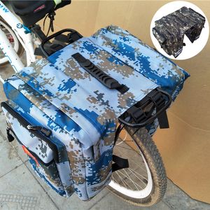 Сумки для корзины велосипедные двойные задние стойки 2 в 1 в 1 Camo Trunk Bag Mountain Road Bicycle Hail Seat Pack Pack 230607