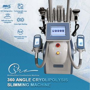 360 угол, окружающий 3D Cryolipolisise Machine Cryo lipo lipo Lazer 40K Cavitation Body Face Face Rf Потеря веса двойное оборудование для удаления подбородка оборудование