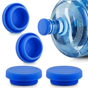 5 galon su jug içecek kapağı kapağı silikon dökülmeye dayanıklı yeniden kullanılabilir yedek kapak 55mm şişeler FY5737