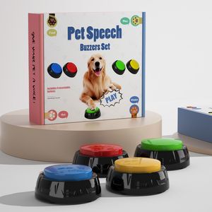 Pet Training Buttons 4pcs box Recordable Pet Talking Toys Pet Interactive toys Speech Buttons Pet toys