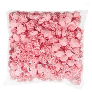 Dekoratif Çiçekler Gül Kafası Yapay 1.4in Diy gerçek dokunmatik köpük çiçek kafaları 500 PCS Düğün Buketleri için Çiçek Dekorları Gelin