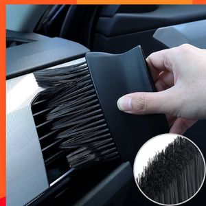 Yeni araba iç detaylandırma temizleme fırçası klima hava çıkışı temizleme fırçası araba çatlak tozu çıkarma büyük naylon fırça alet