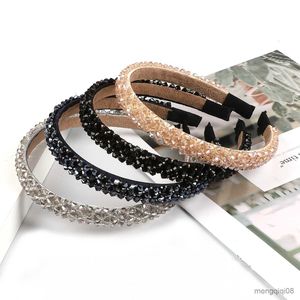 Other Girls Shiny Luxury Rhinestone Hair Band Diamond Hoop Accessories for Women Crystal Headbands Headwear R230608