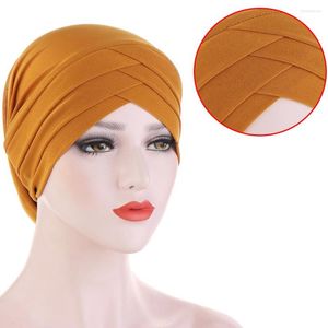 Accanlar 2023 Alın Çapraz Streç İç Hijabs Müslüman Undercarf Caps Kadın başörtüsü Bonnet bayanlar Head Wraps Türban Femme