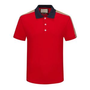 Erkekler tasarımcı polos t gömlekler erkek tişört polo moda yakalı düğme saf pamuklu harf nakış baskısı kırmızı tshirts spor gündelik gevşek çift tshirt adam polo