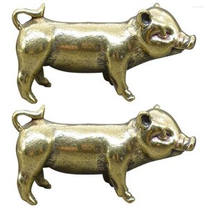 Anahtarlıklar 2 PCS Piggy Keychain Kolye Hediyeleri BF Küçük Zodyak Süsleme Masası Dekorasyon Pirinç koltukları Diy zanaat süsü anahtarlama asılı