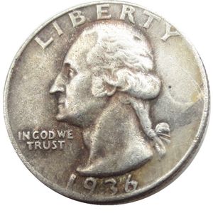 US 1936 P/D/S Washington Quarter Dollars Silver Plated Copy Coin